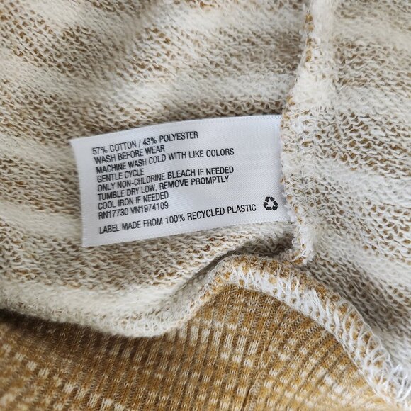 Universal Thread Size XS Striped Short Sleeve Stretch Cotton Blend Top Sweater - Picture 6 of 6